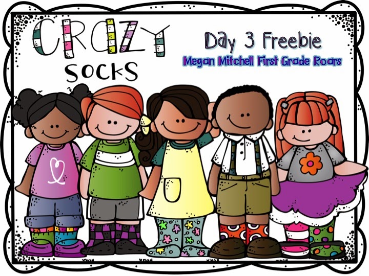 Crazy Sock Day Freebie! - First Grade Roars!