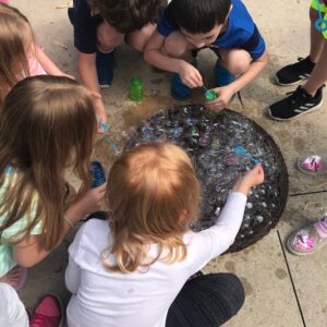 bubble day with students