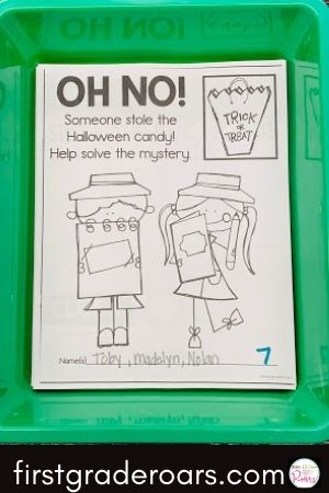 Halloween solve the mystery activity for the classroom