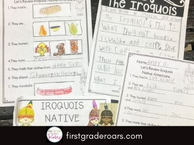 Iroquois native american activities worksheets