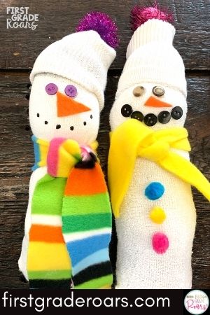 student snowman sock craft
