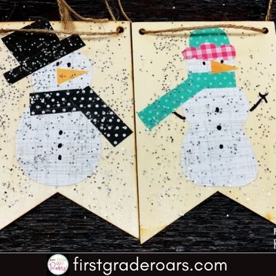 snowman banner craft for kids