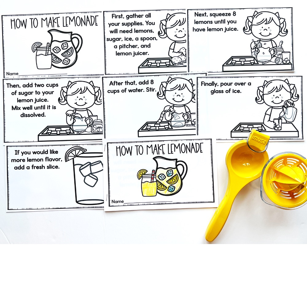how to make lemonade printable recipe book