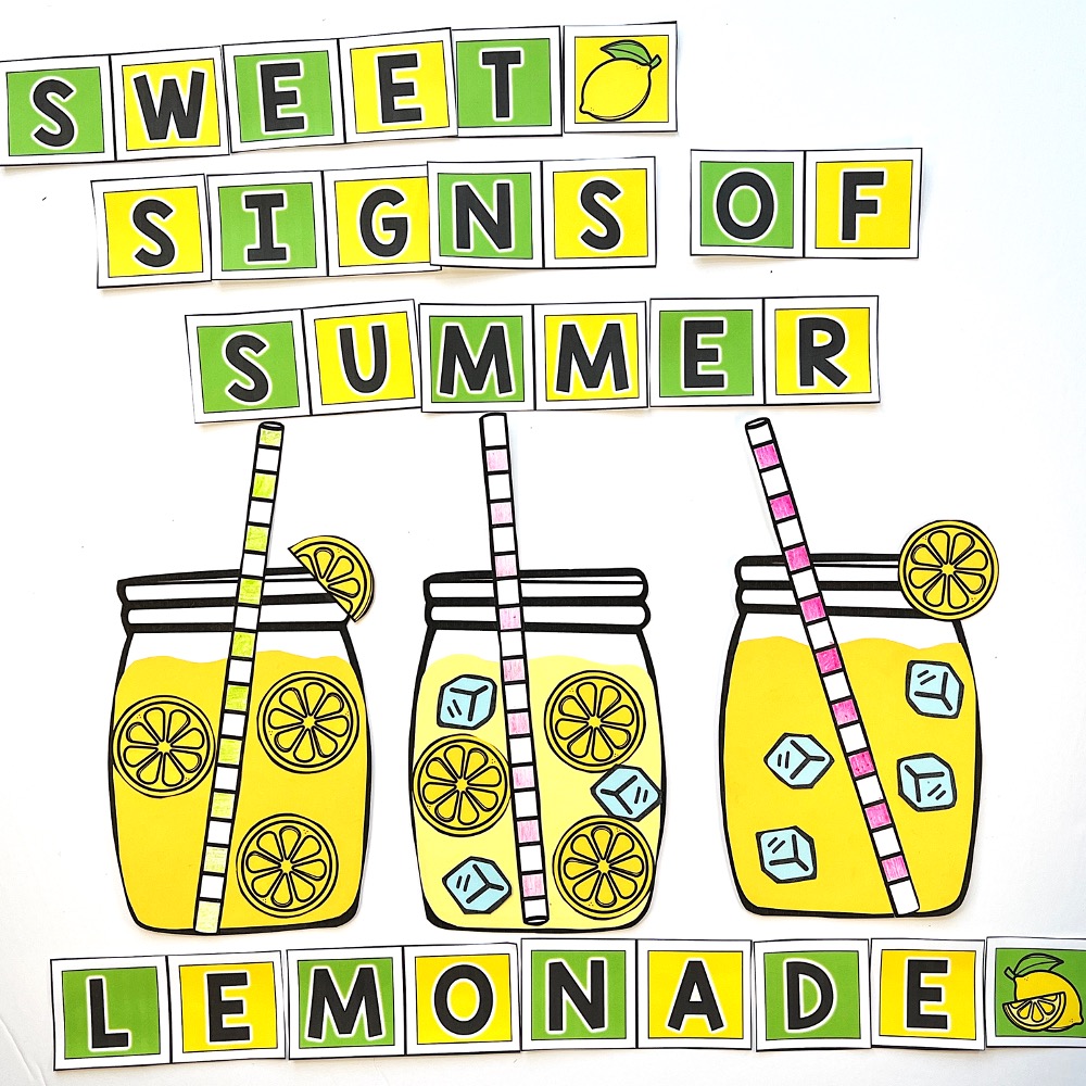 sweet signs of summer lemonade day decor