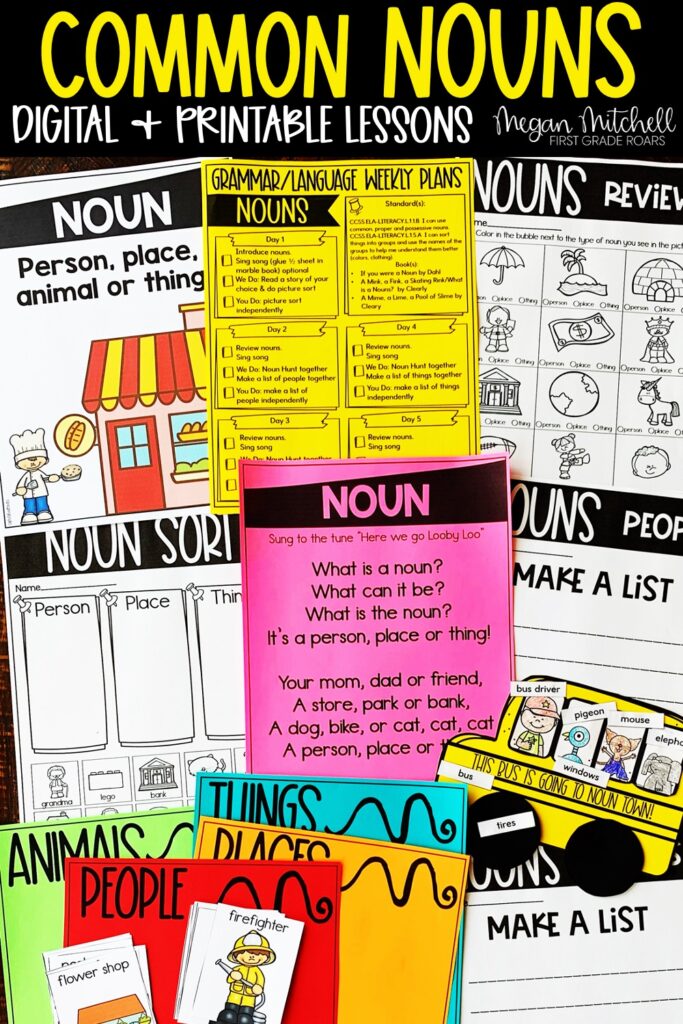 lessons for teaching common nouns