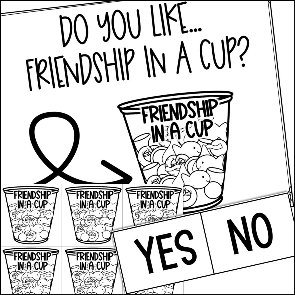 friendship in a cup graphing opinion activity