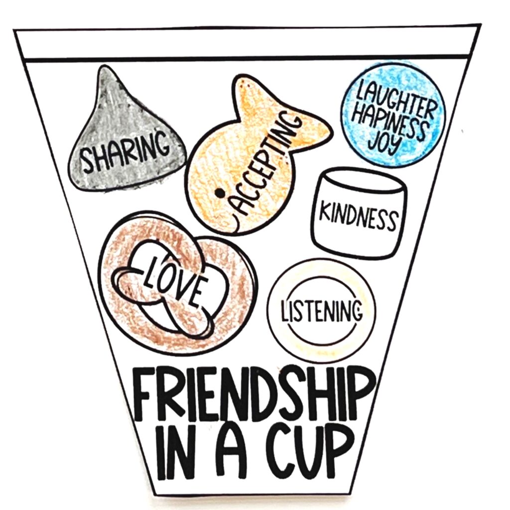 friendship in a cup coloring