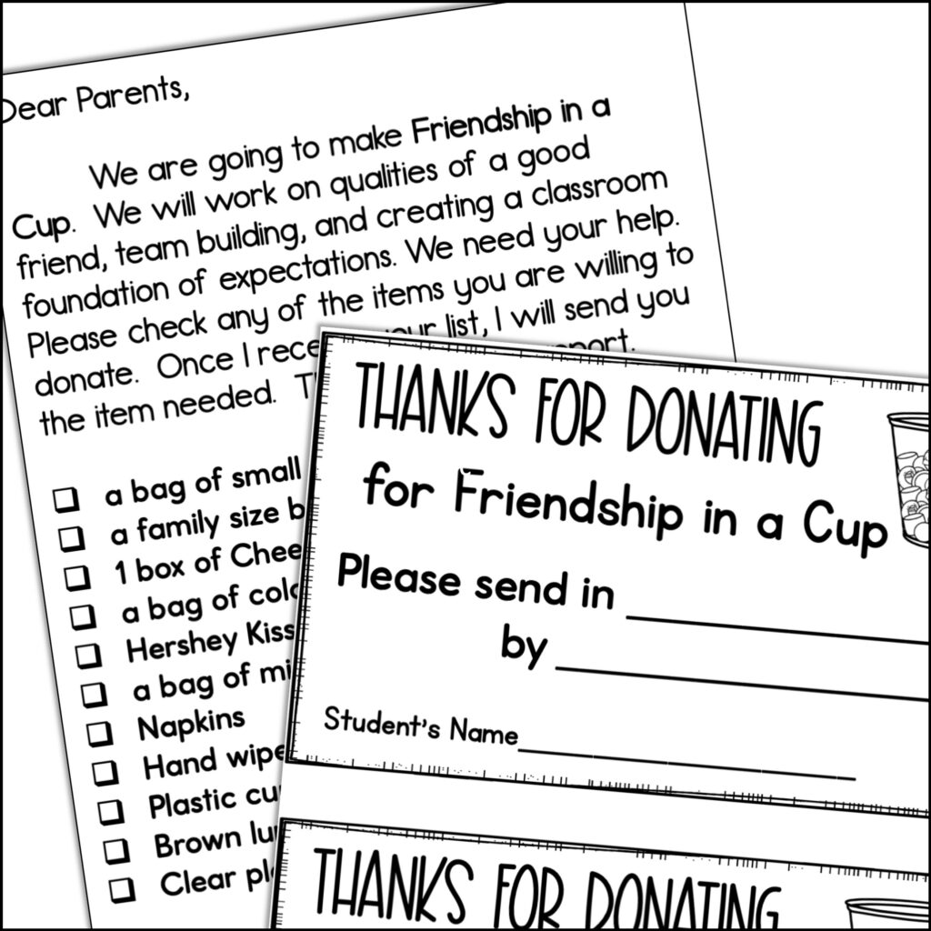 friendship in a cup donation letters home