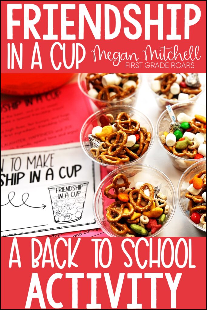 friendship in a cup activity for back to school