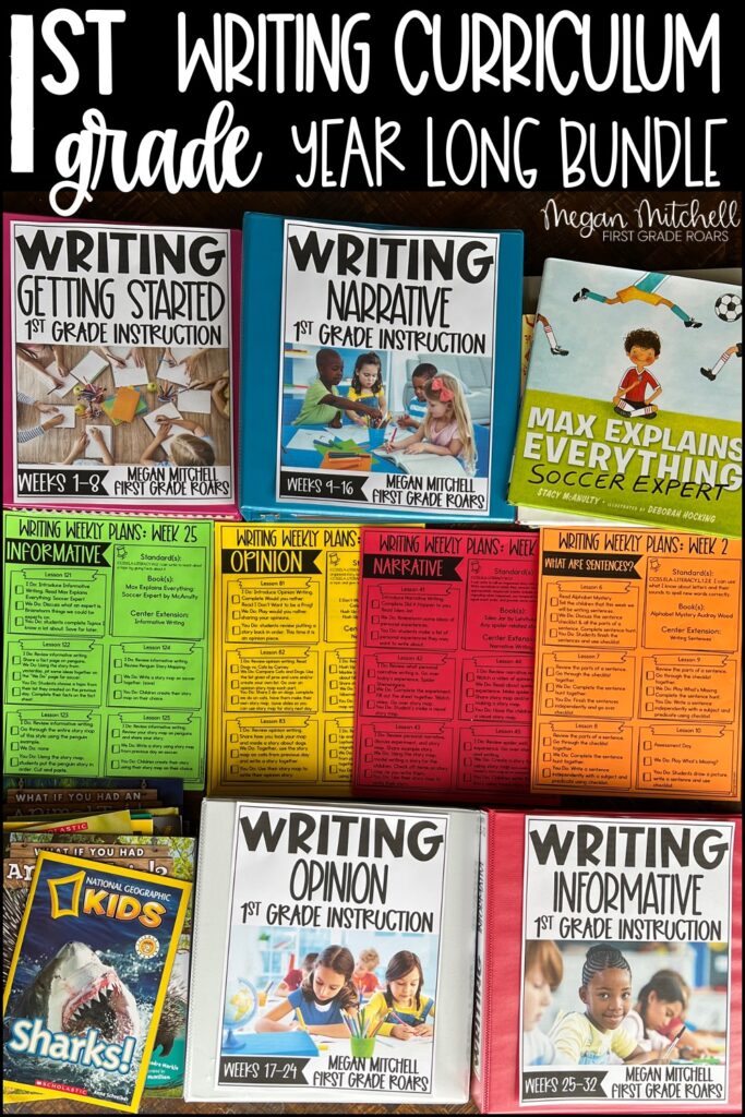a whole year of writing lessons for 1st grade