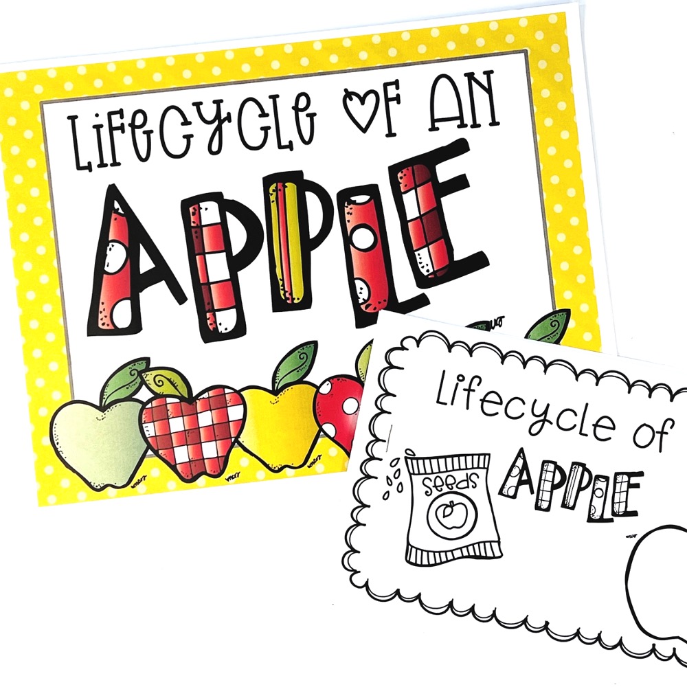 lifecycle of an apple printable mini book