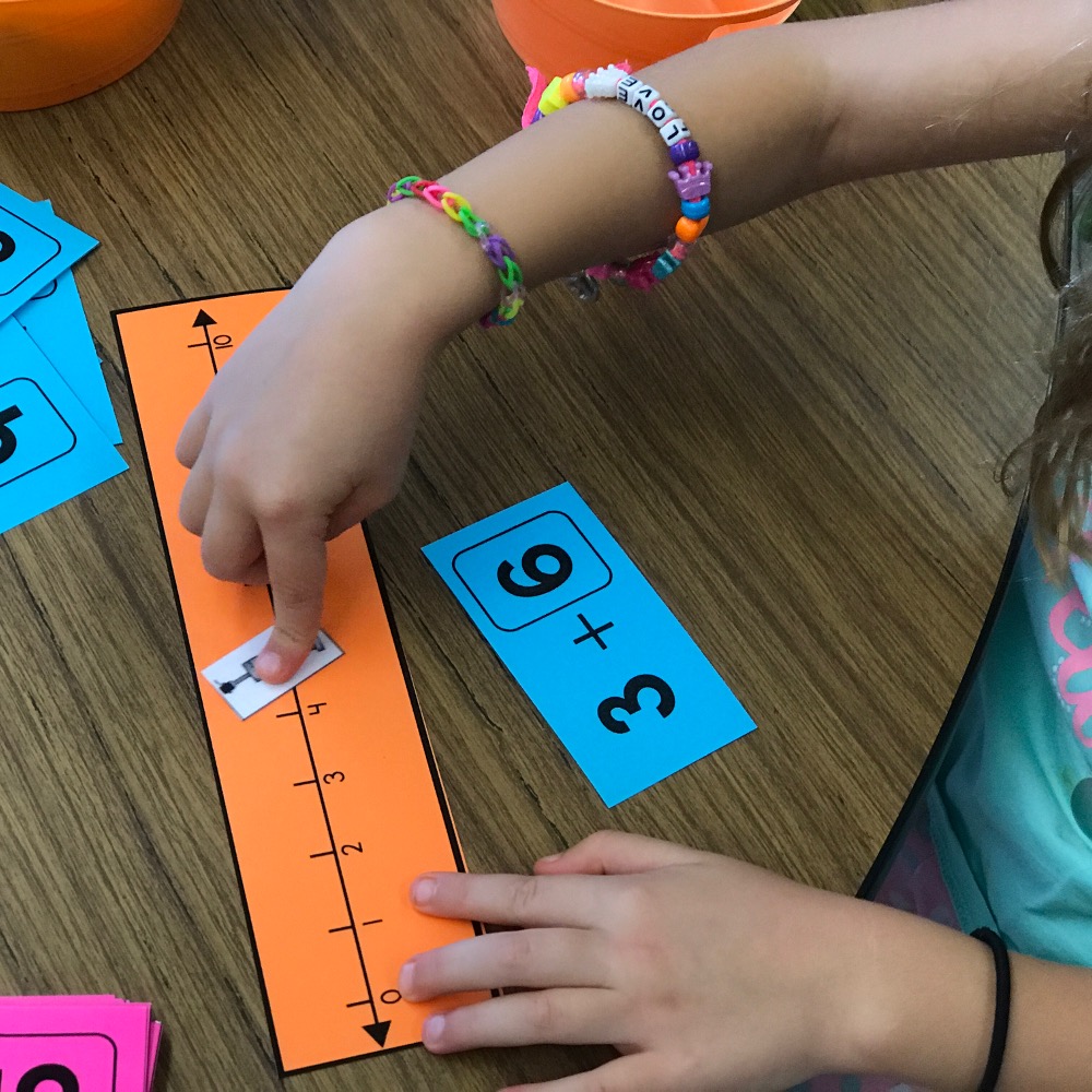 number line addition to 10 activity