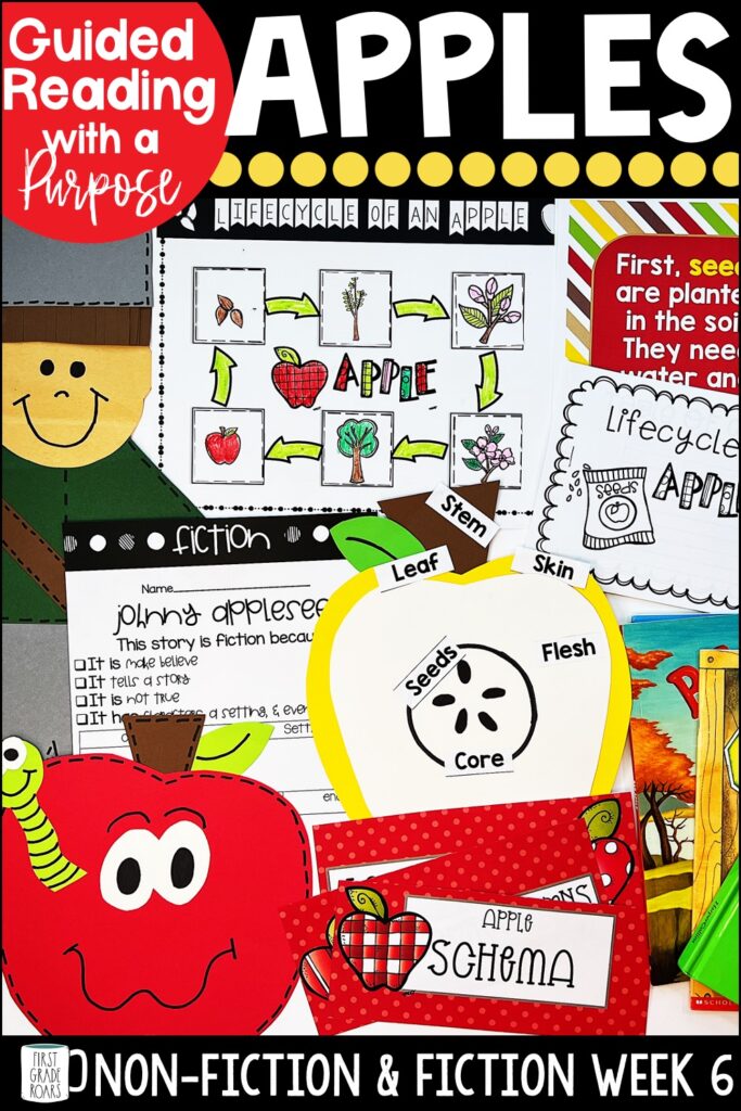 guided reading apple activities for first grade