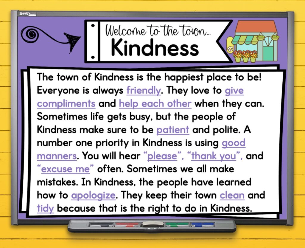 social emotional learning lesson about kindness