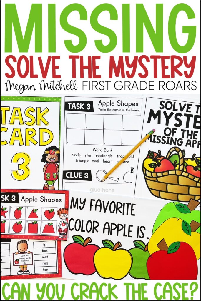 Solve the Mystery apple activities