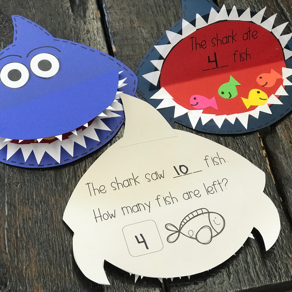 subtraction to 10 math craft