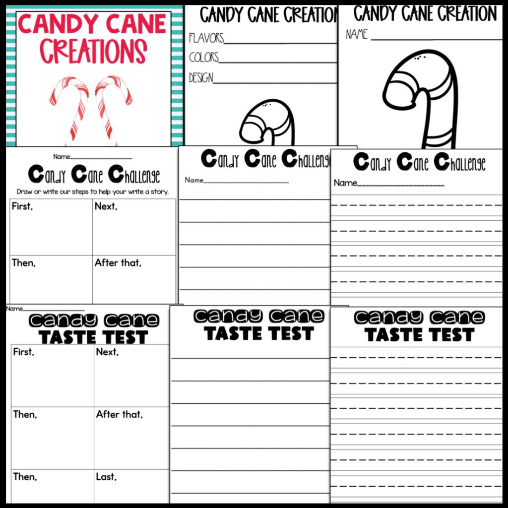candy cane writing activities