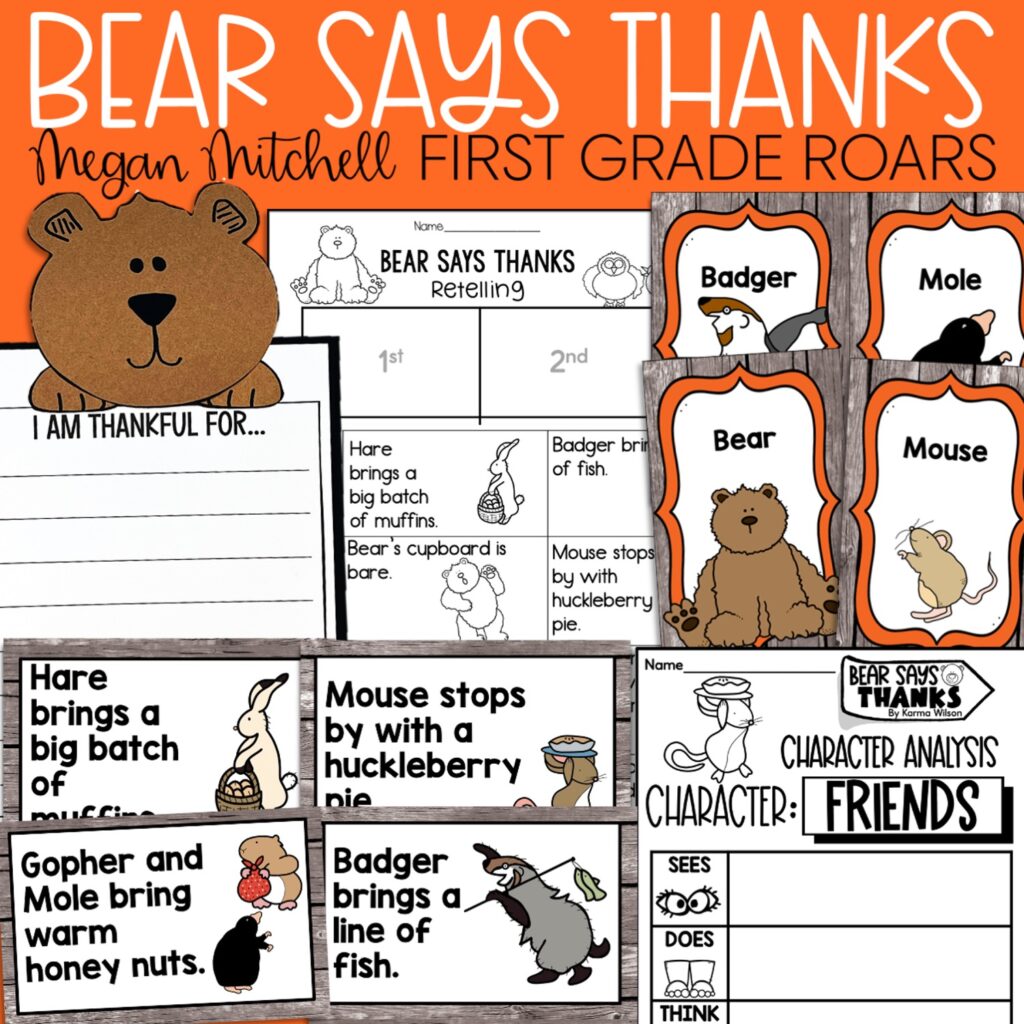 Bear Says Thanks activities