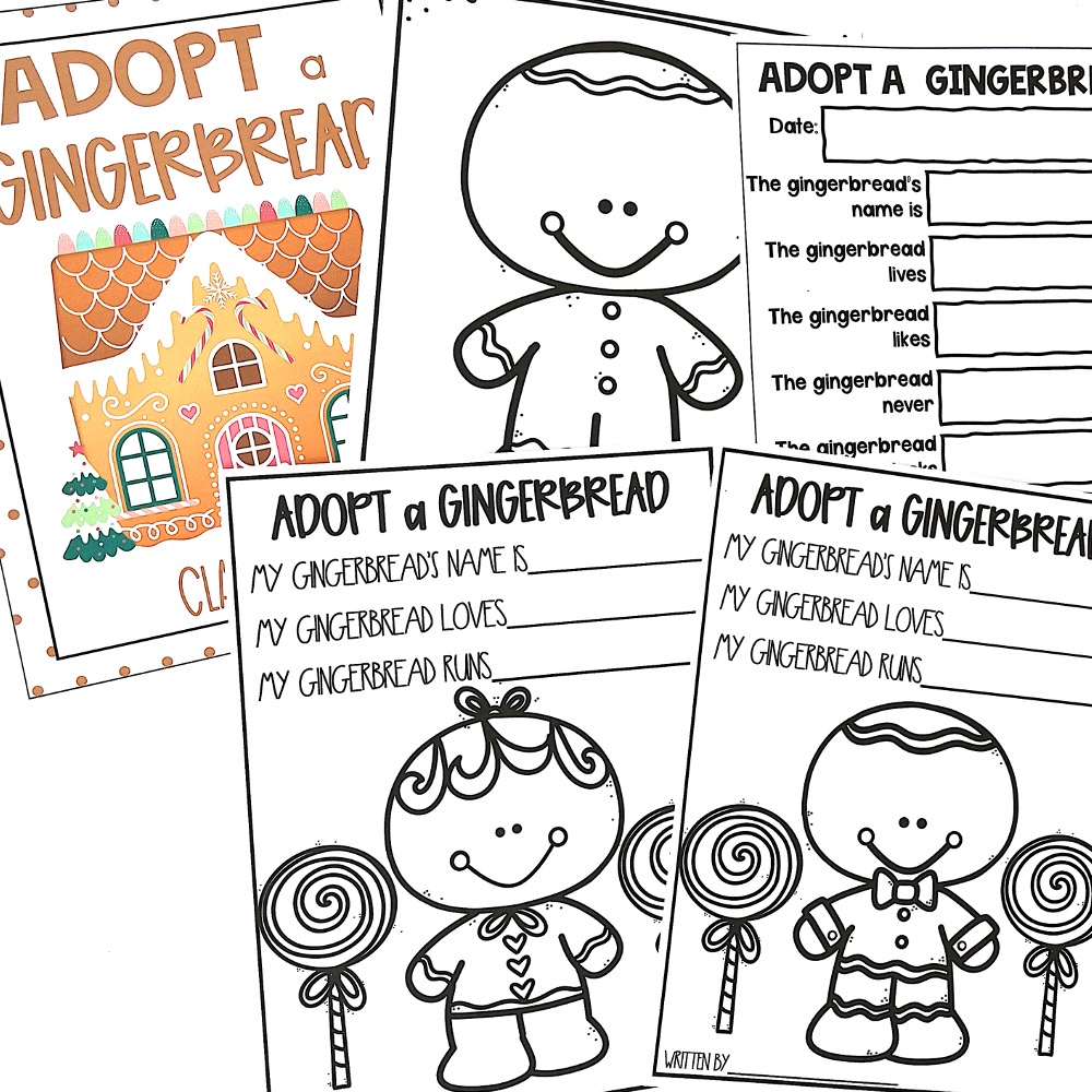 adopt a gingerbread printable activity