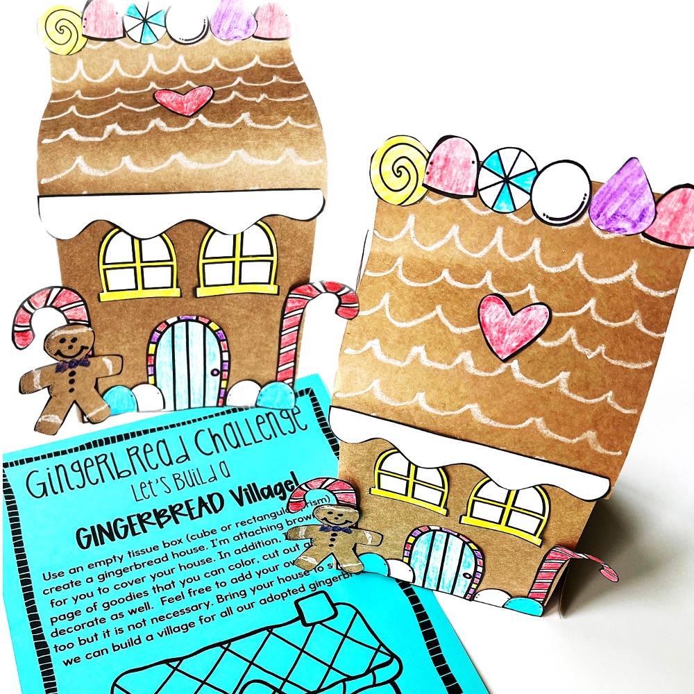 paper bag gingerbread house craft