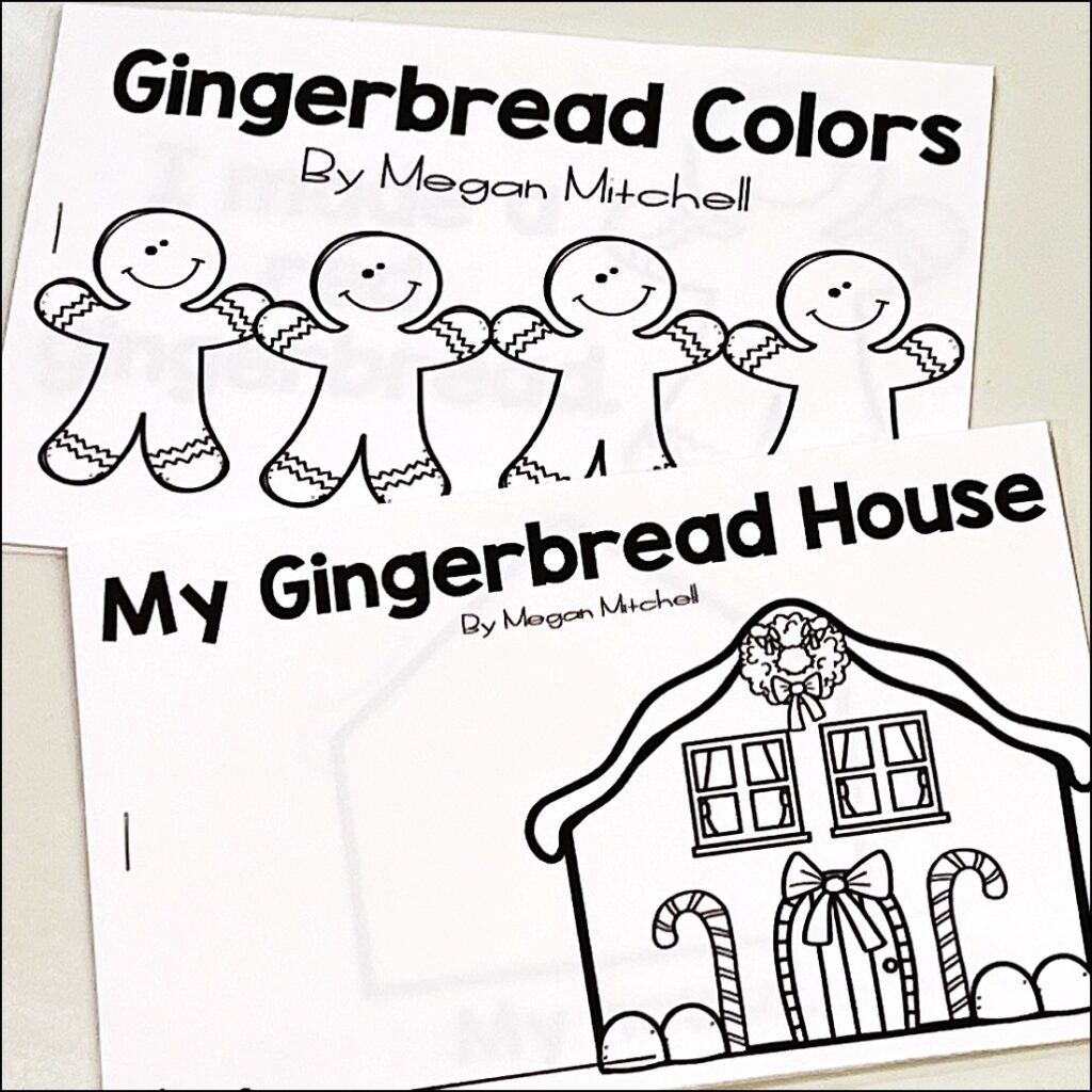 printable gingerbread mini book