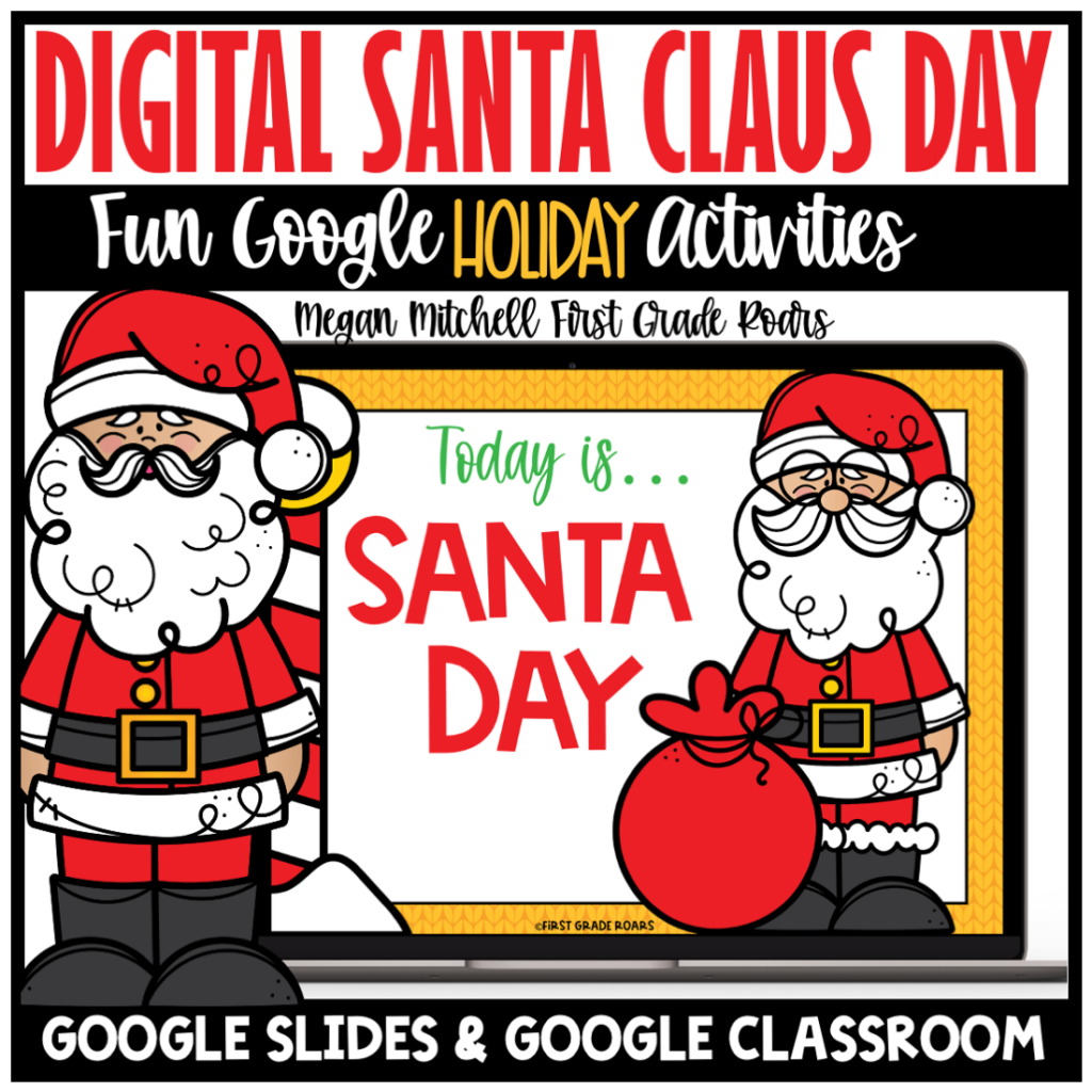 Digital Christmas classroom activities for santa day