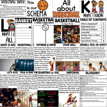 All About Basketball printable book