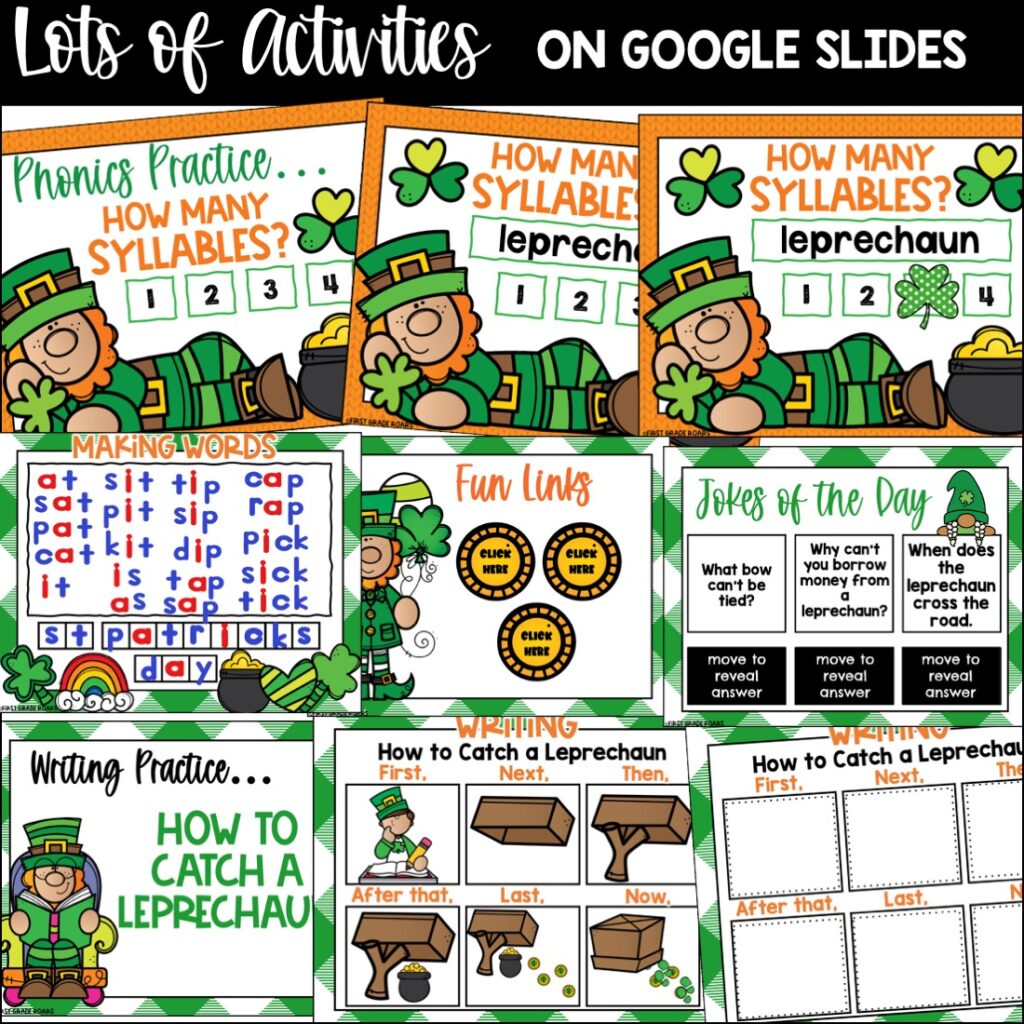 St. Patrick's Day digital activities and games