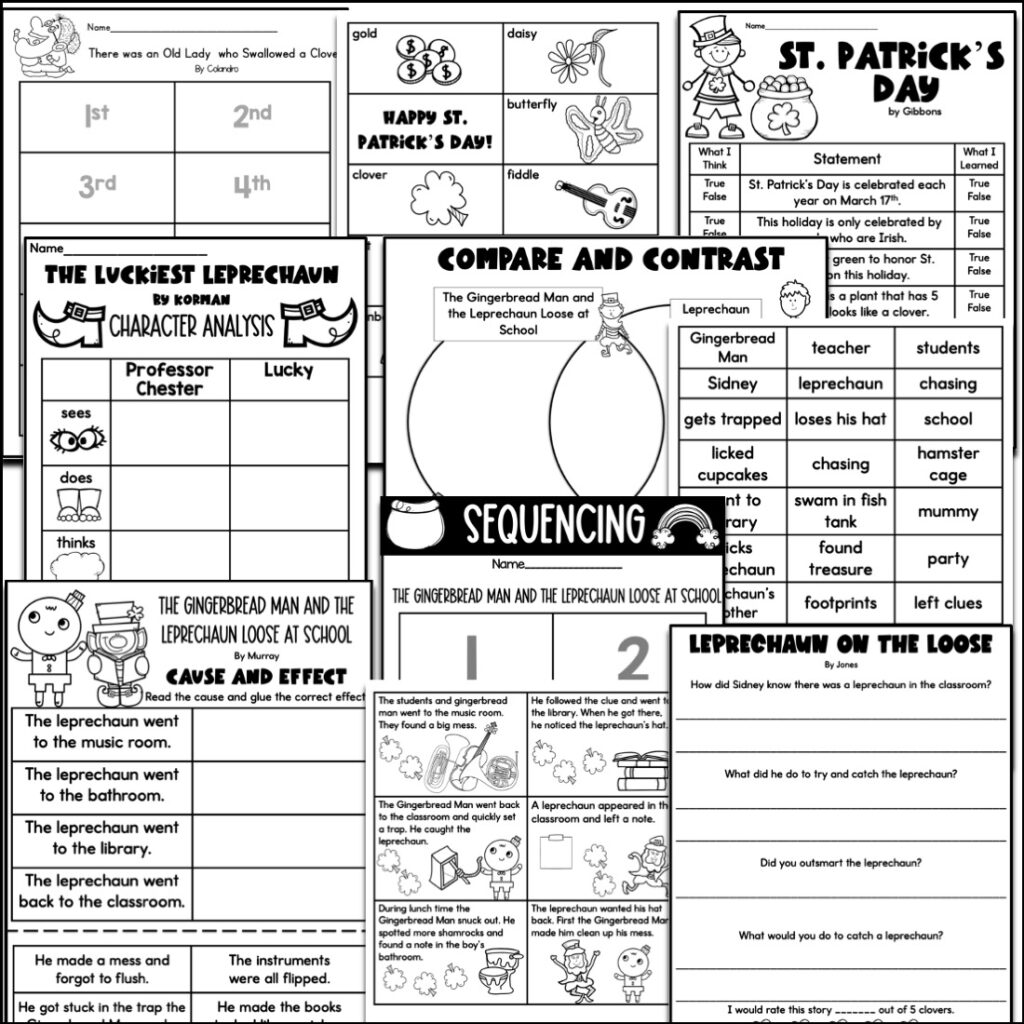 St Patrick's Day reading comprehension worksheets