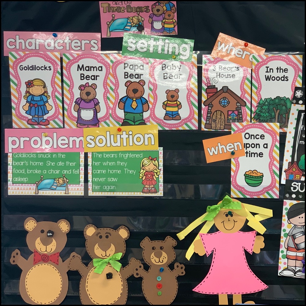 Goldilocks and the Three Bears reading comprehension activities