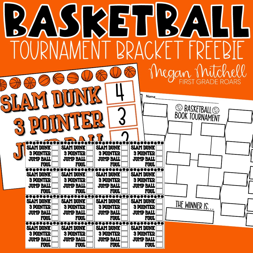 basketball book tournament bracket freebie