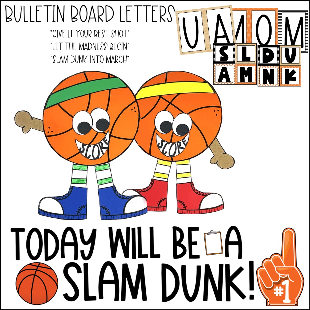 basketball craft and bulletin board
