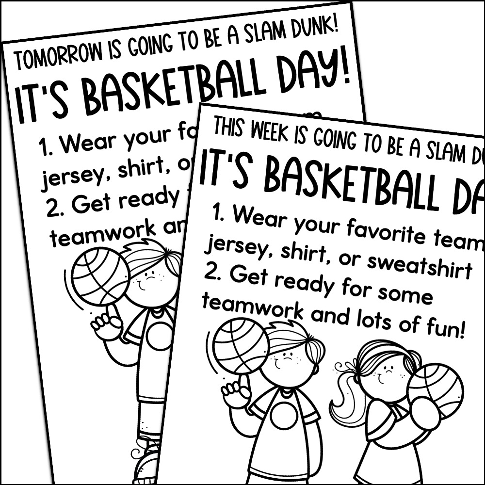 basketball day letter home
