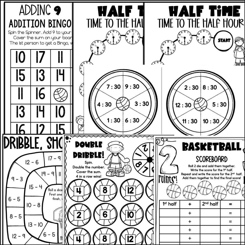 basketball math worksheets