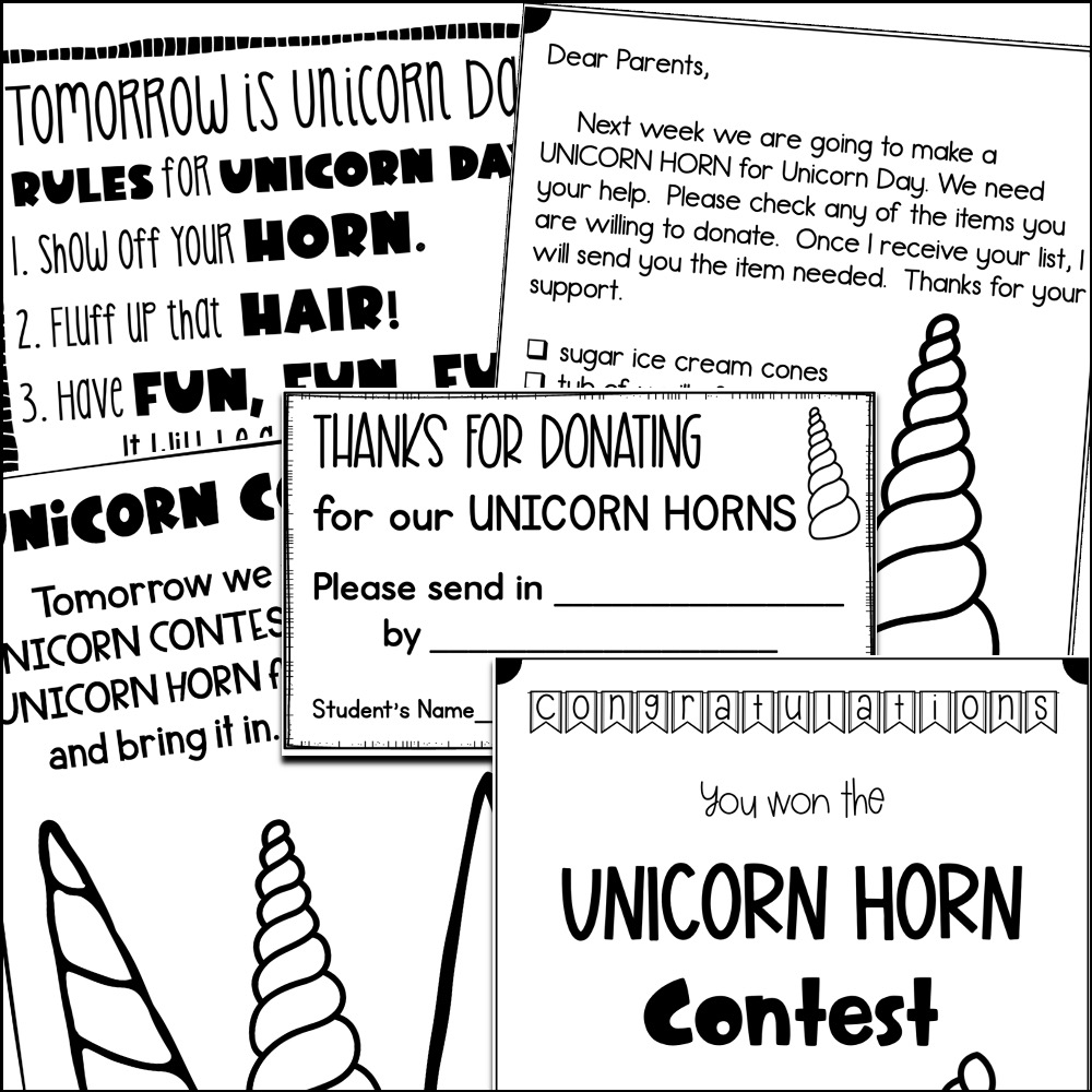 unicorn day letter home