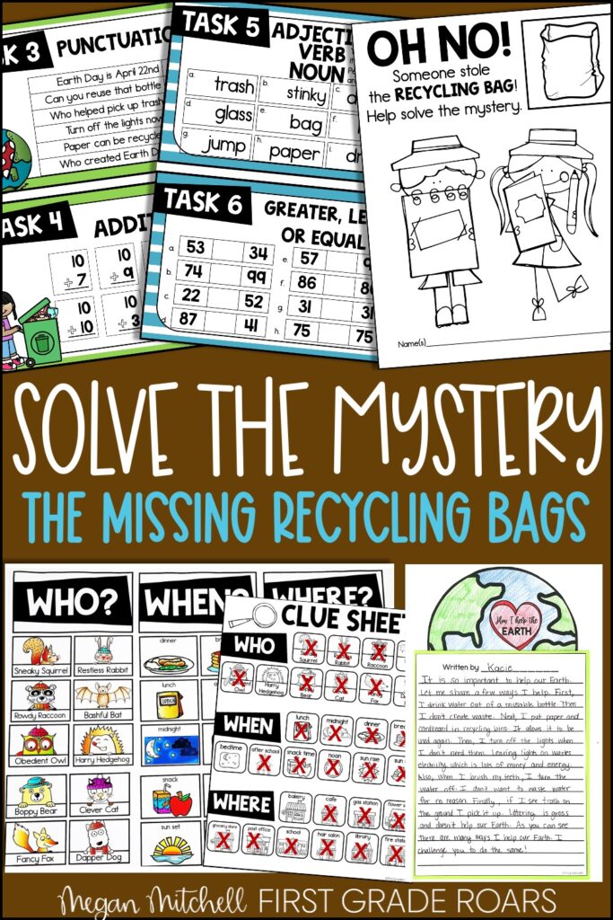 Solve the Mystery Earth Day activities for first graders