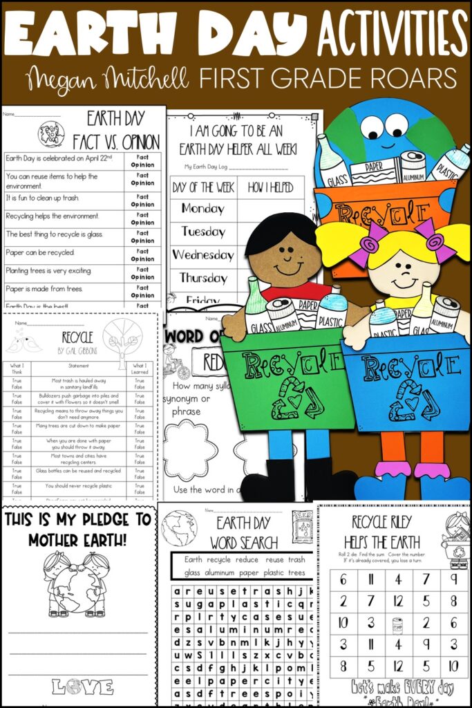 Earth Day worksheets for first grade