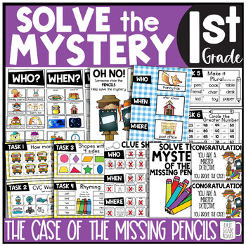 Back to School Solve the Mystery First Grade