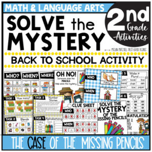Back to School Solve the Mystery Second Grade