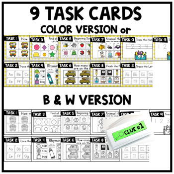 Back to School Solve the Mystery task cards
