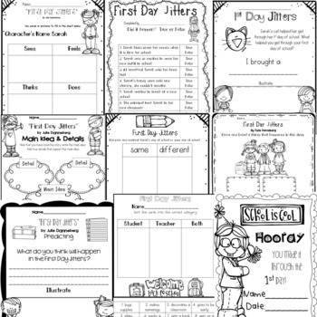 First Day Jitters worksheets