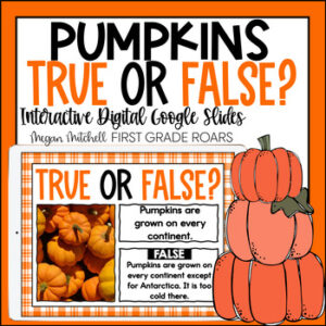 Pumpkins true or false activity