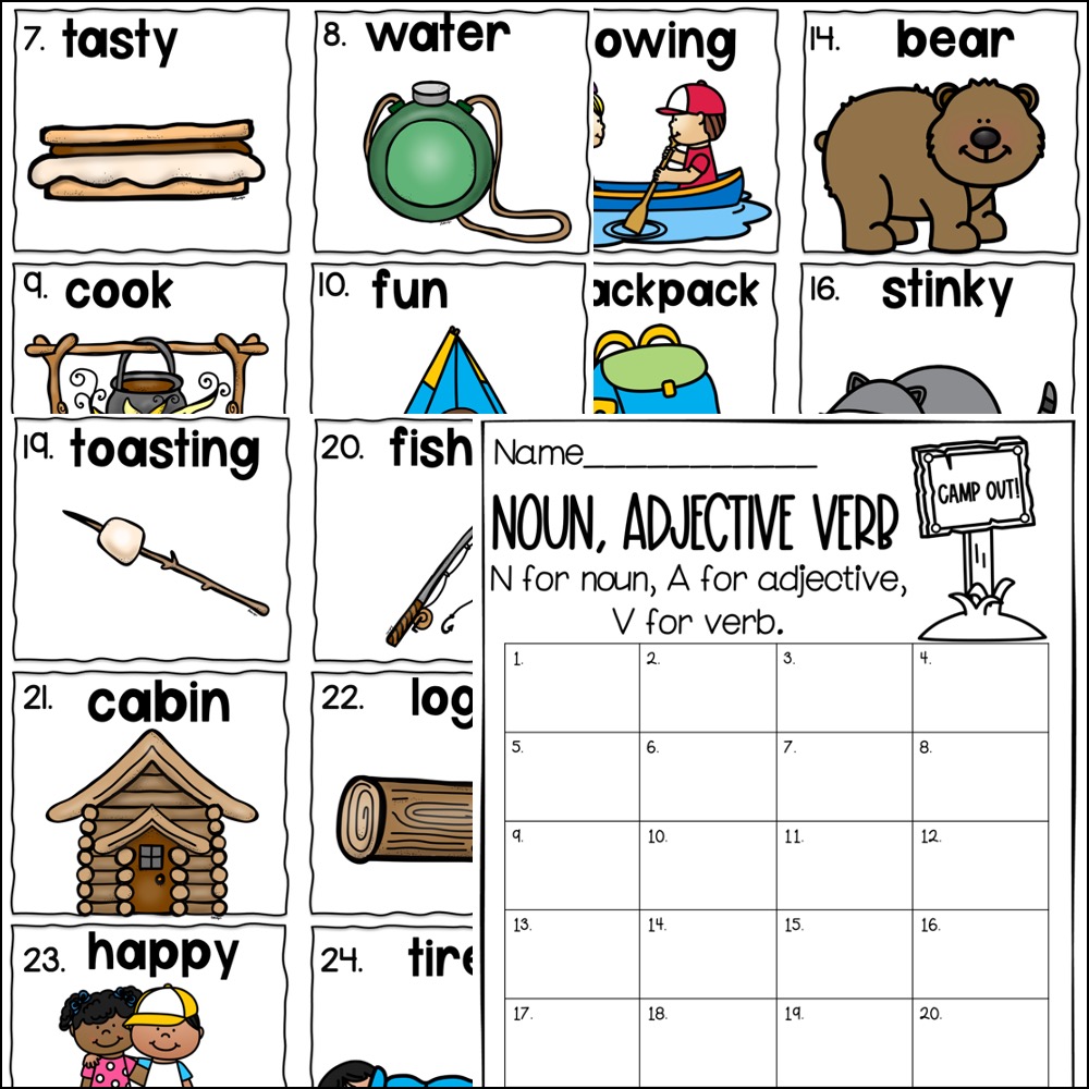 noun adjective or verb activity