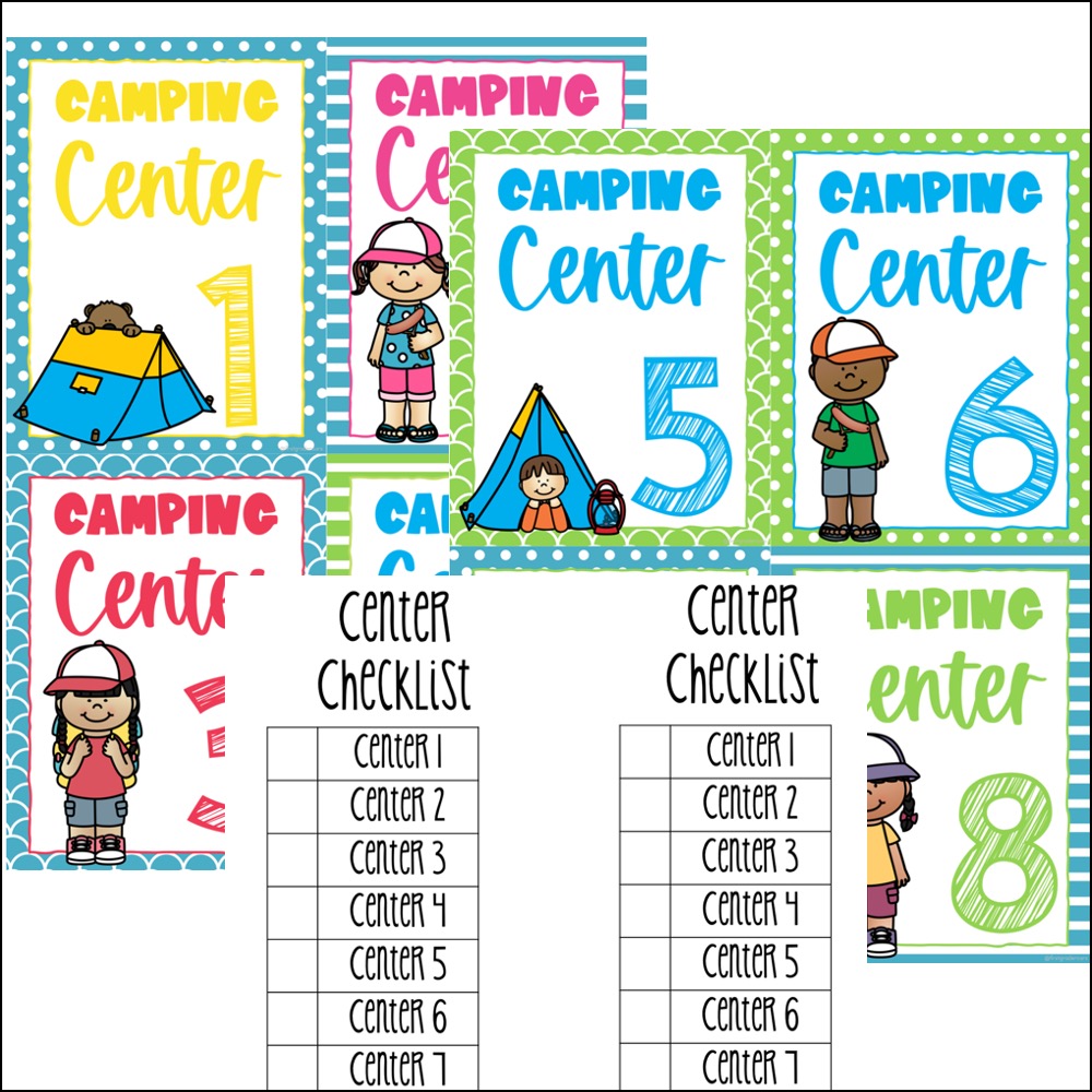 camping themed centers