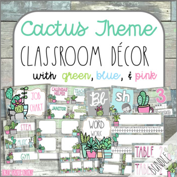 Cactus Theme Classroom Decor