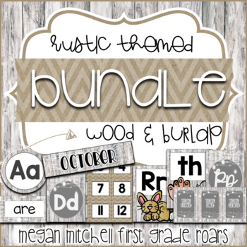 Wood and Burlap Classroom Theme