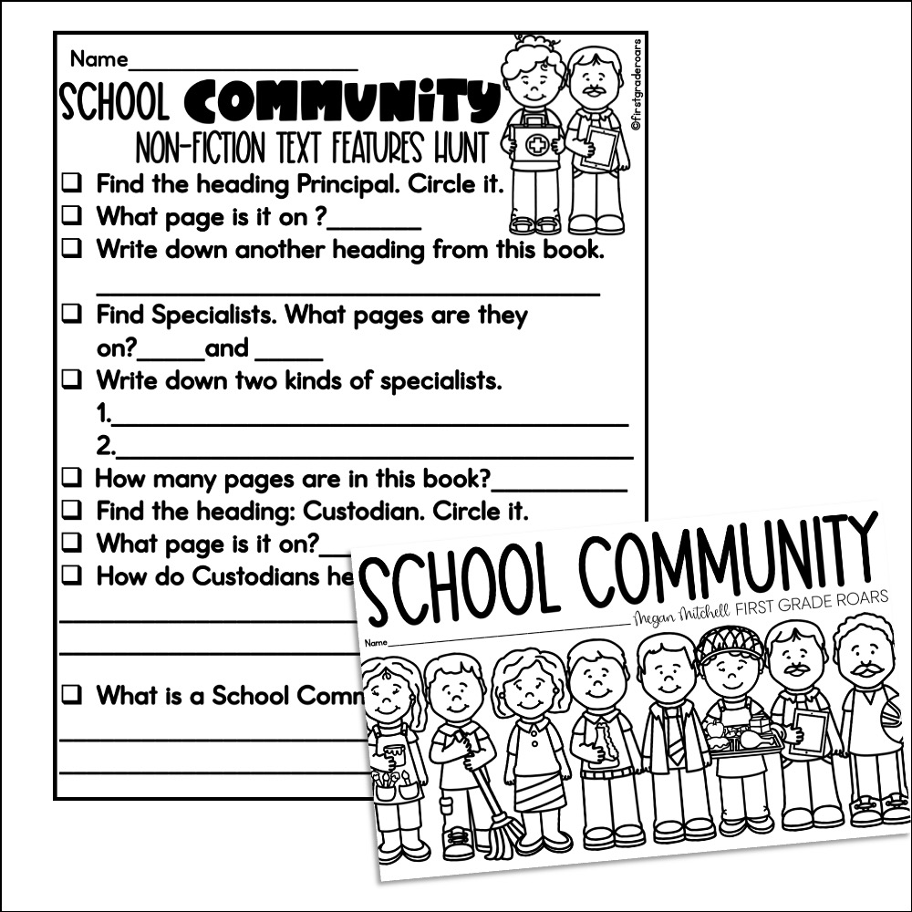 School Community Text Features hunt