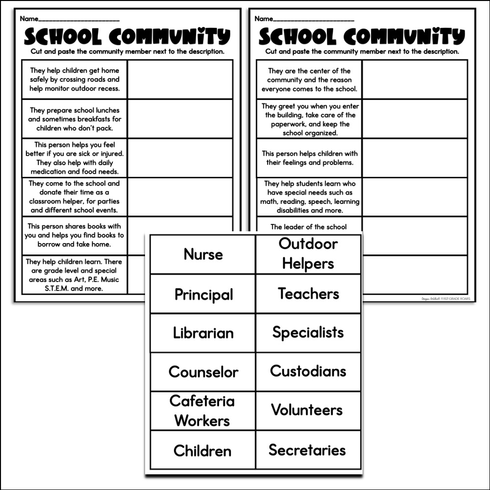 School Community worksheet