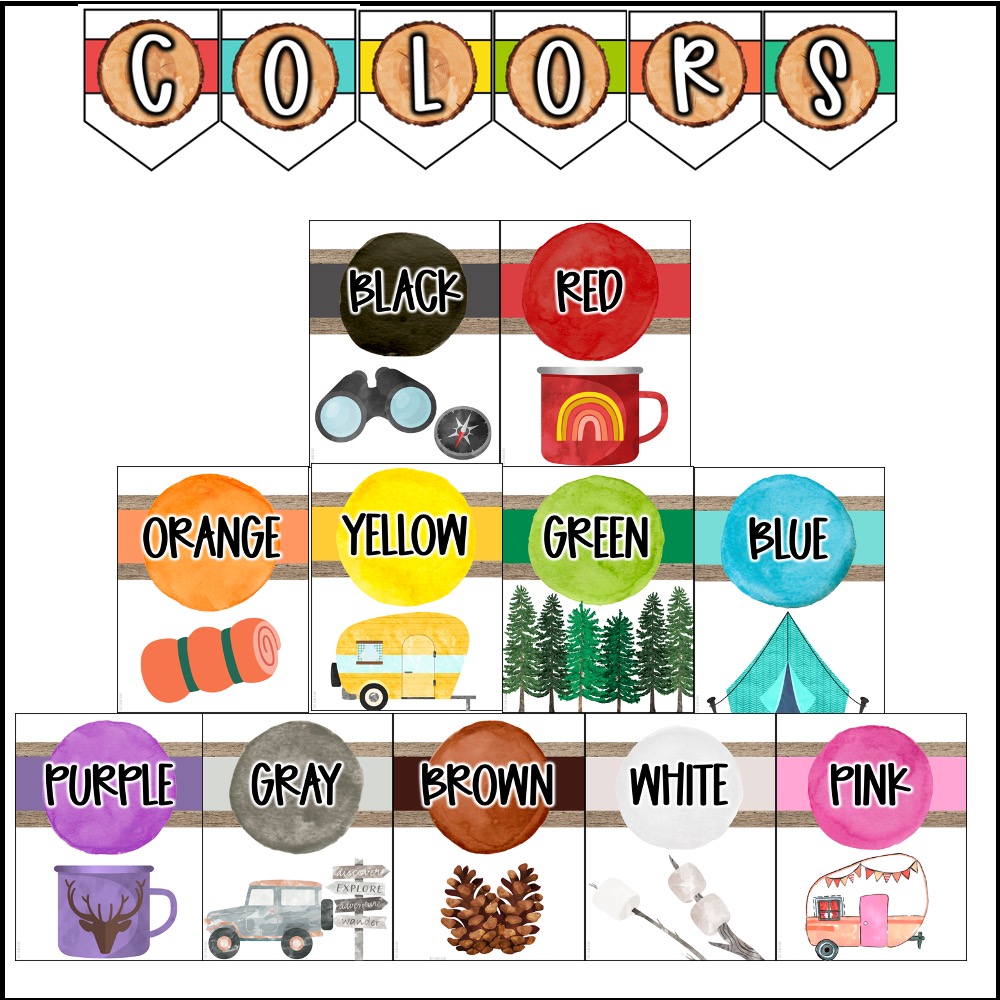 uppercase colors bulletin board camping theme