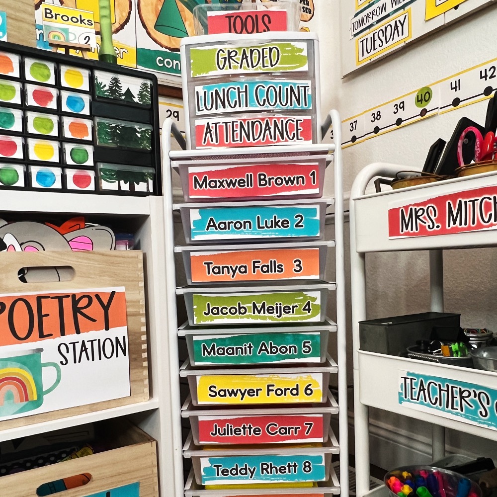 colorful printable classroom labels